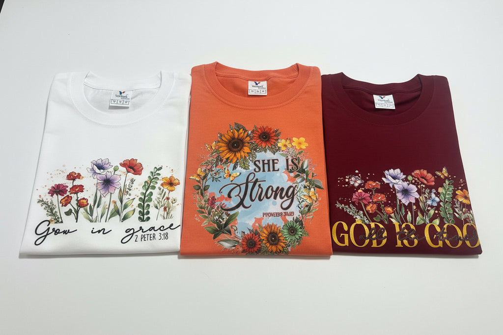 Camisas con mensajes bíblico bíblicos inspiradores