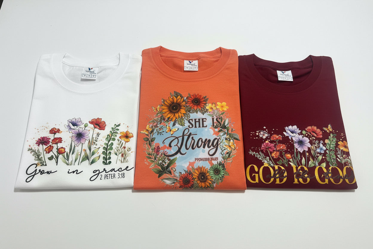 Camisas con mensajes bíblico bíblicos inspiradores